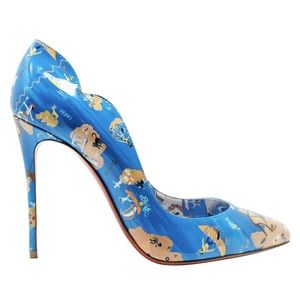 Christian Louboutin Hot Chick Blue Patent Shoes, Size 8, never worn!